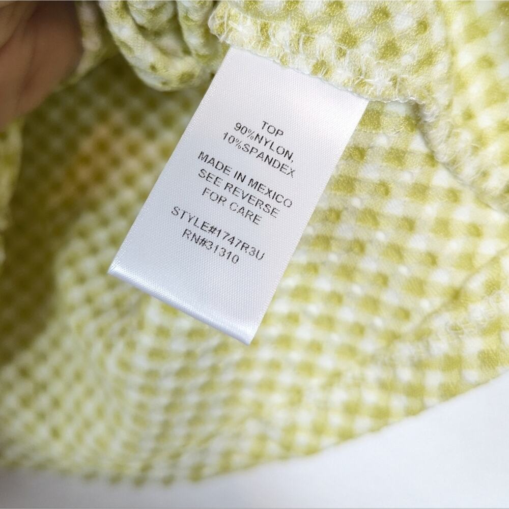 The General Good Blouse M Green Gingham Square Neck Puff Sleeve Cottagecore - Picture 8 of 8